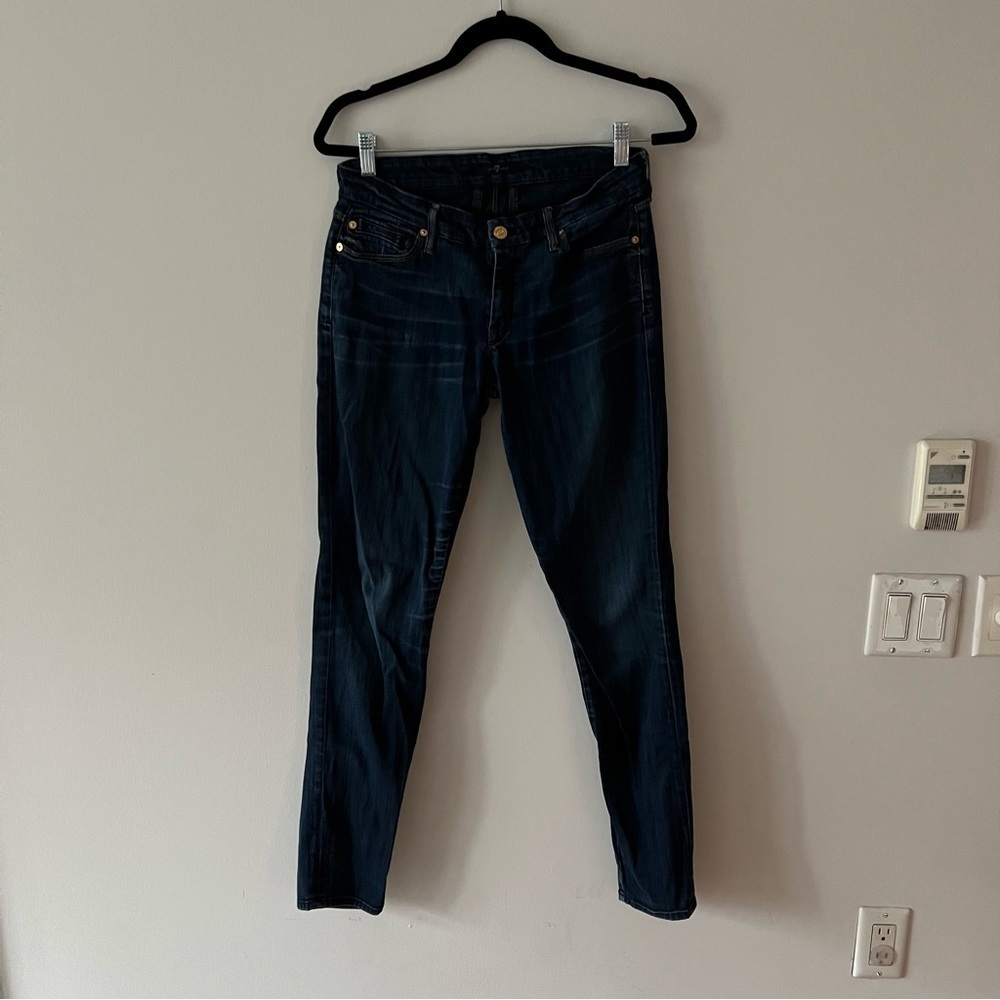 7 for all mankind blue jeans size 27 excellent condition skinny